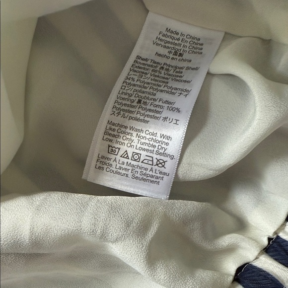 J. Crew Navy and White Striped Midi Skirt L - Picture 4 of 6